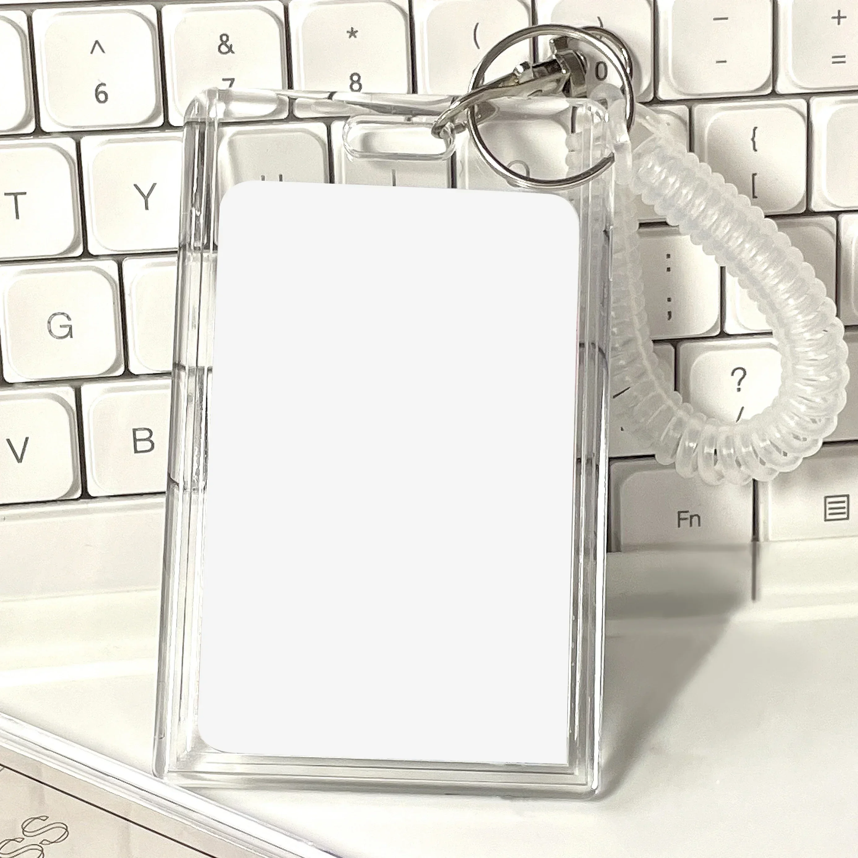 School Card Access Card Holder Acrylic Transparent Protective Sleeve ID Bus Meal Worker ID Holder 1Style