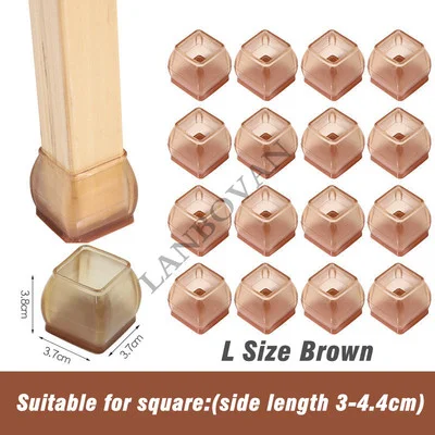16pcs Enhanced Silicone Furniture Leg Protectors - Non-Slip Felt Pads