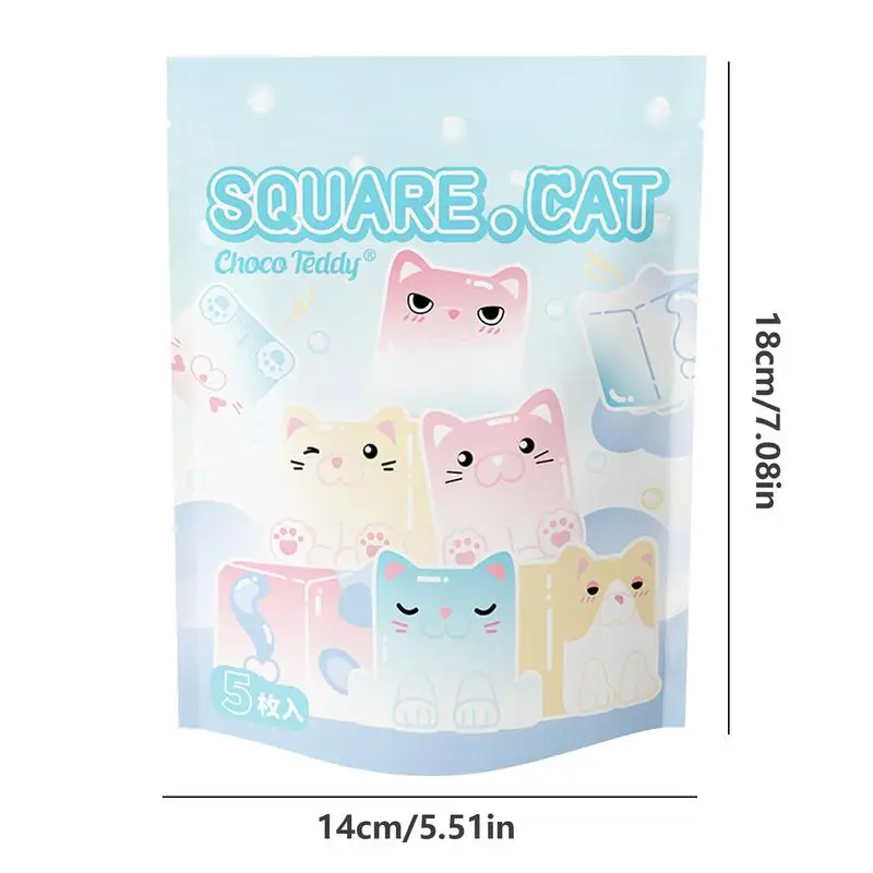 Stackable Building Blocks Clear Cat Cube Ornaments Cute Bookshelves Ornament Animal Stacking Decor Toy High Collection Value