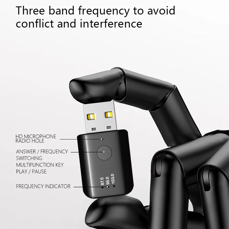 Premium Bluetooth FM Transmitter with Mic for Hands-Free Calls & Wireless Audio Streaming