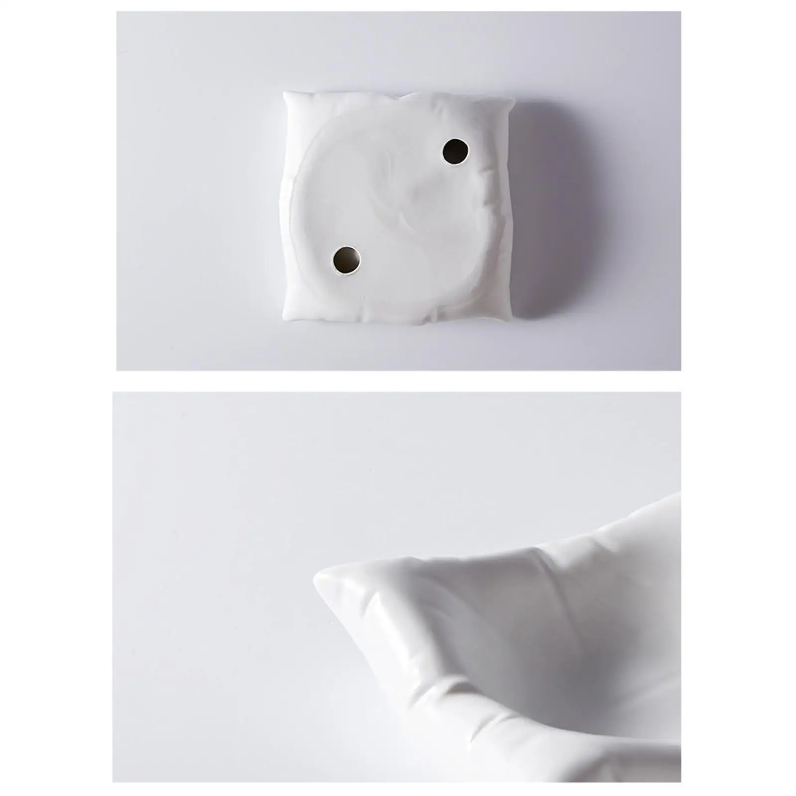 Ceramic Dinner Plate Dinnerware 8in Elegant Sauce Tray Appetizer Dish Western Food Plate Irregular for Desktop Parties Salad