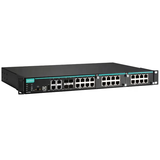 

MOXA 24+4G Port Gigabit Modular Network Managed PoE+Ethernet Switch IKS-6728A-4GTXSFP-HV-HV-T IKS-6728A-4GTXSFP-HV-T