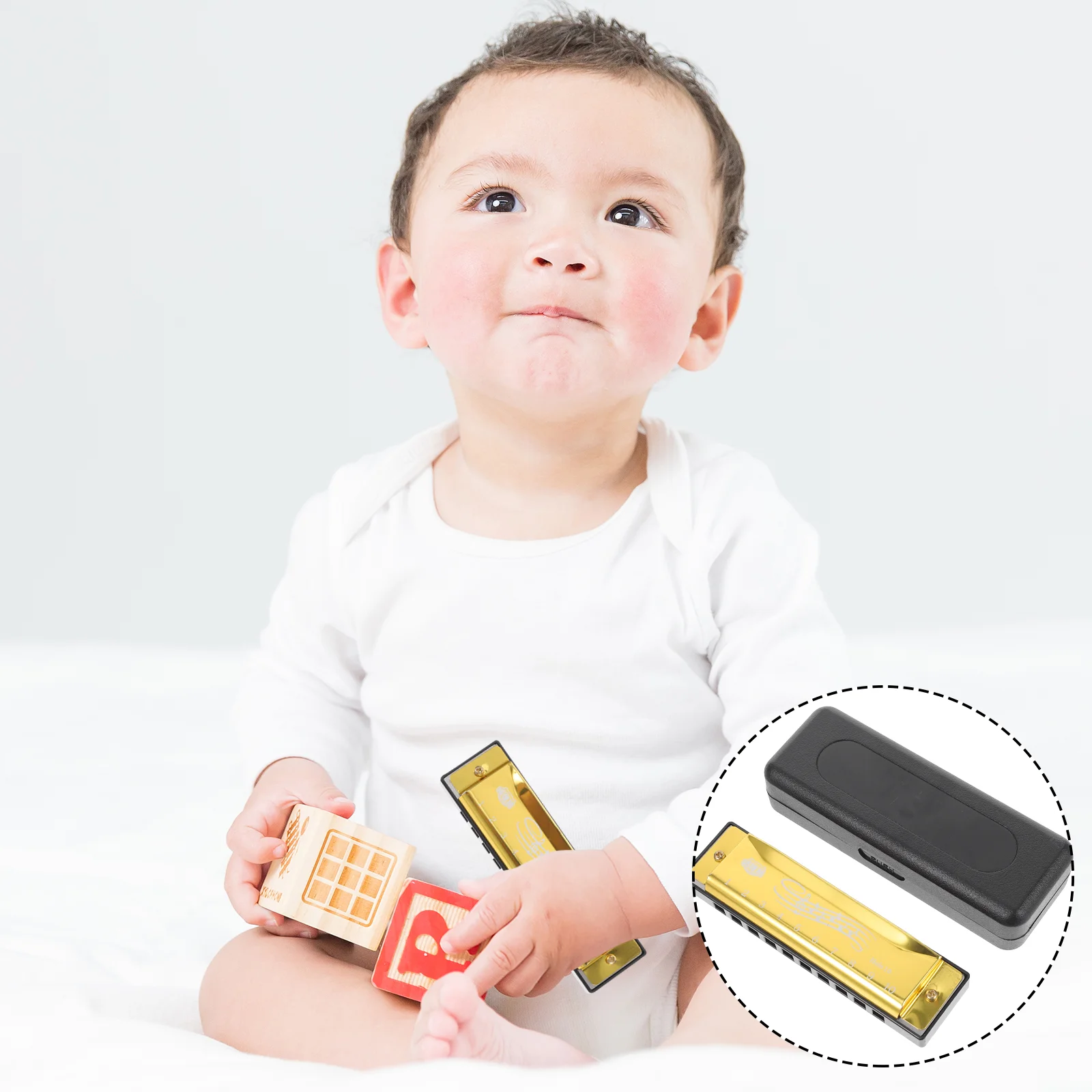 

10 Hole 20 Tone Harmonica Children's Toy Musical Instrument Holes Childrens Toys for Beginner Abs Harmonicas