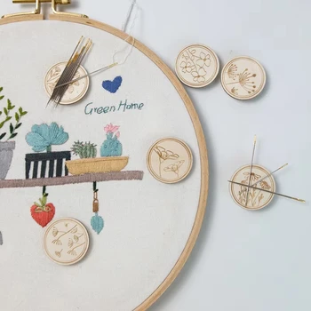 Magnetic Wooden Needle Holder 1