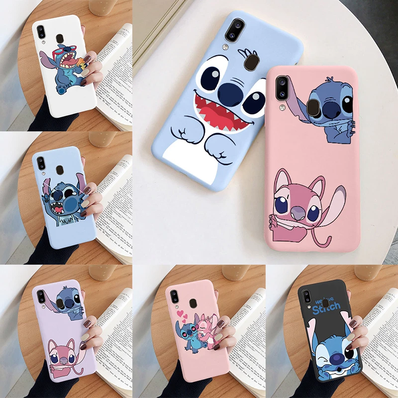 Чехол для телефона Lilo Stitch для Samsung Galaxy A20 A30 M10S, Защитный Мягкий силиконовый чехол для камеры, милый мультяшный чехол для Samsung A 20