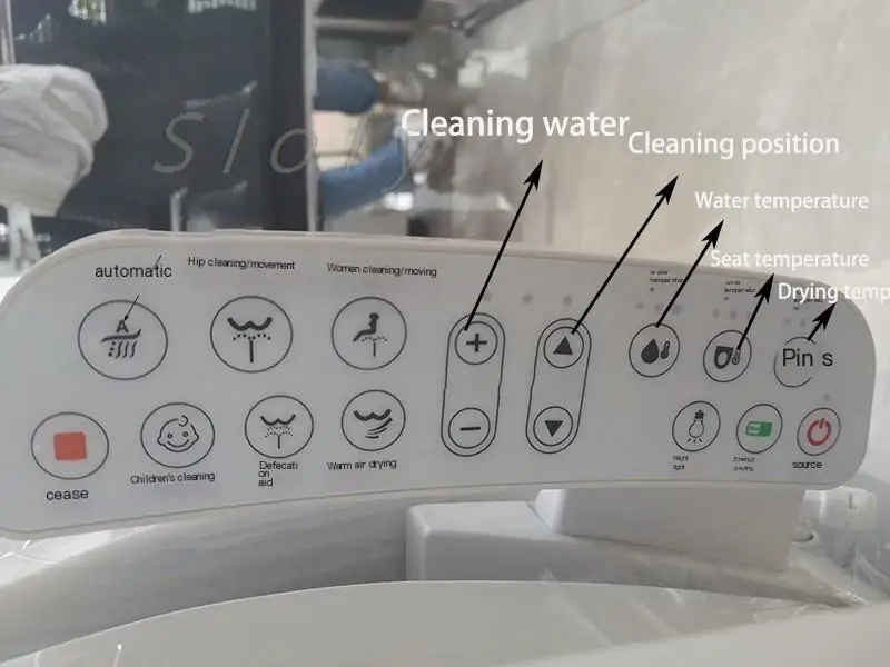 Description Picture 5 of itemToilet Bowl Smart Toilet Cover intelligent Dryer Water Wind Temperature Universal Toilet Lid For Bathroom Toilet Smart Bathroom