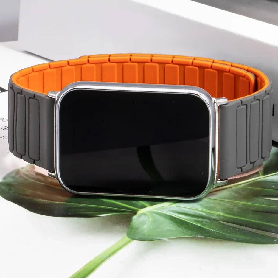 Silicone Magnetic Strap Loop Band Bracelet - Replacement Wristband Accessory
