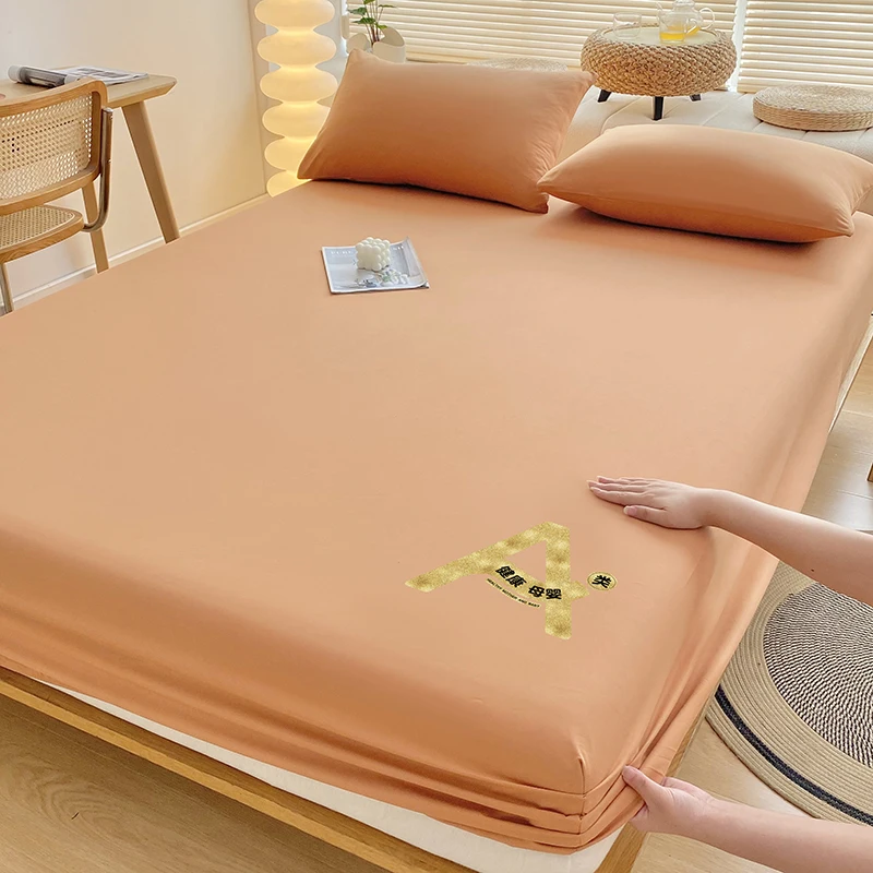 

High Quality Fitted Sheet Single Double King Size Mattress Cover With Elastic Band Bedsheet 90x200 160x200 Fit Sheet