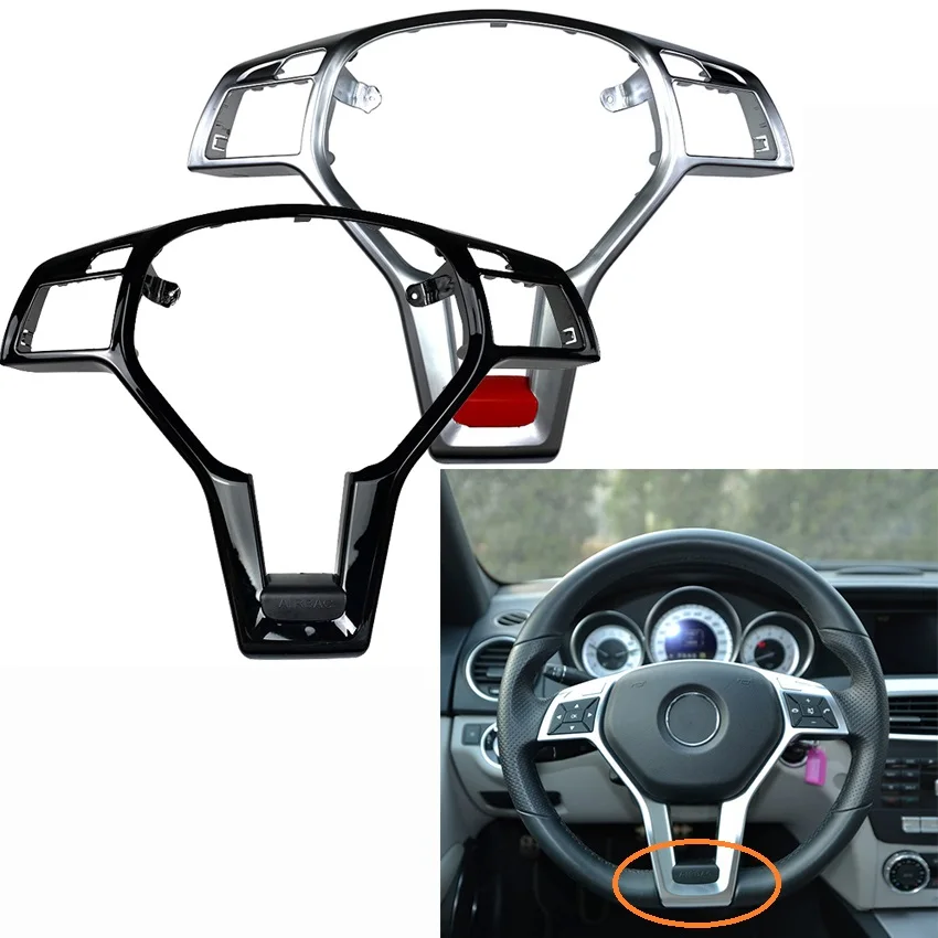 Car Steering Wheel Frame Trim Cover For Mercedes BENZ A C E CLA CLS GLA Class W176 W204 W212 C117