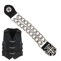 Leather Vest Extenders 2nd Amendment Double Chain Vest Extenders 4pcs Heavy-Duty Vest Extenders For Bikers Women Men 1