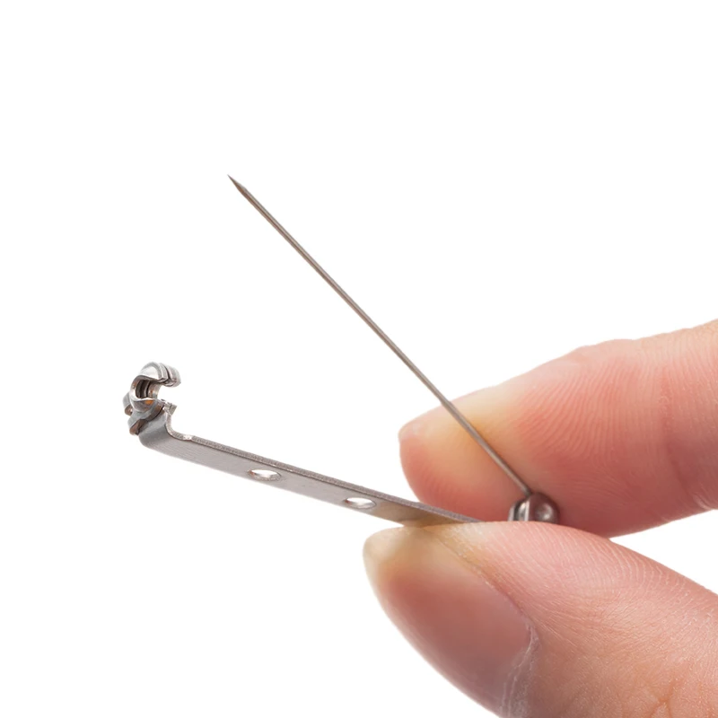 10 Stück Edelstahl Bar Stifte Brosche Verschluss Pin Rücken Sicherheits verschluss DIY Namensschilder Brosche Handwerk Abzeichen Schmuck Herstellung Lieferungen – Detail 5