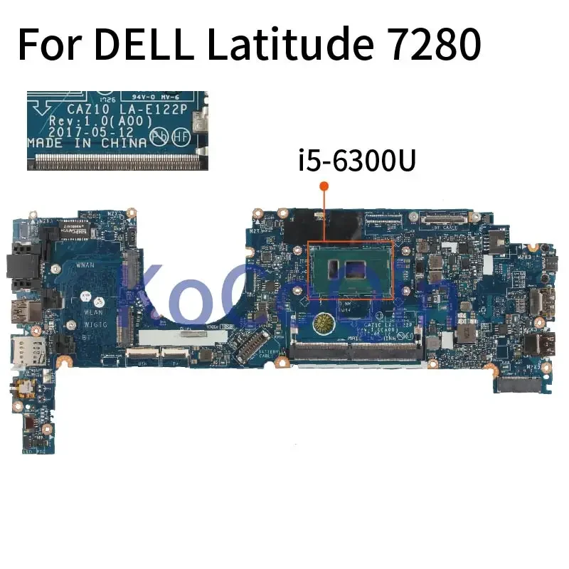 For DELL Latitude E7280 7280 Laptop Motherboard I5-6300U CN