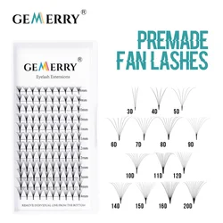 Gemerry Premade Fan Eyelashes Extension 6D 8D 9D 10D 12D 16D 20D Short Stem False Lashes Soft Russian Volume Faux Mink Eyalashes