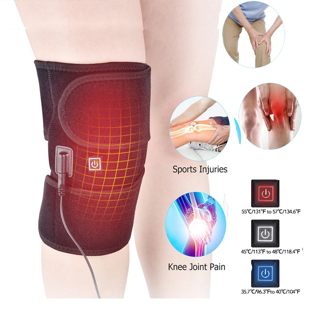 

Electric Heating Pads for Arthritis Knee Pain Relief Infrared Heated Therapy Recovery Elbow Knee Pad Brace Health Care USB Cable