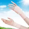 Women Protector Golf Gloves Cool Breathable Sun UV Protector Golf Glove Hollow Palm Elastic for Outdoor Practice 2