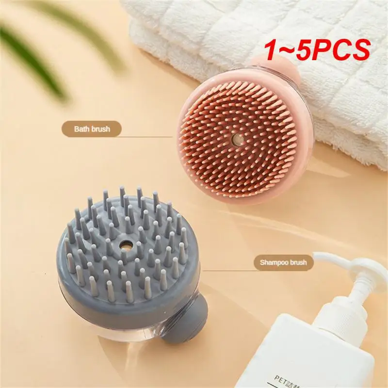1~5PCS Manual Head Scalp Care Massage Shampoo Brush Slimming Comb Cleaning Shower Bath Exfoliate Remove Dandruff Promote Hair