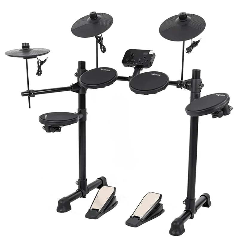 Electronic Drum Set 4 Drums 3 Cymbals Full Silicone Electronic Drum Kit 180 Tones percussion music USB, MIDI,Headphone Interface