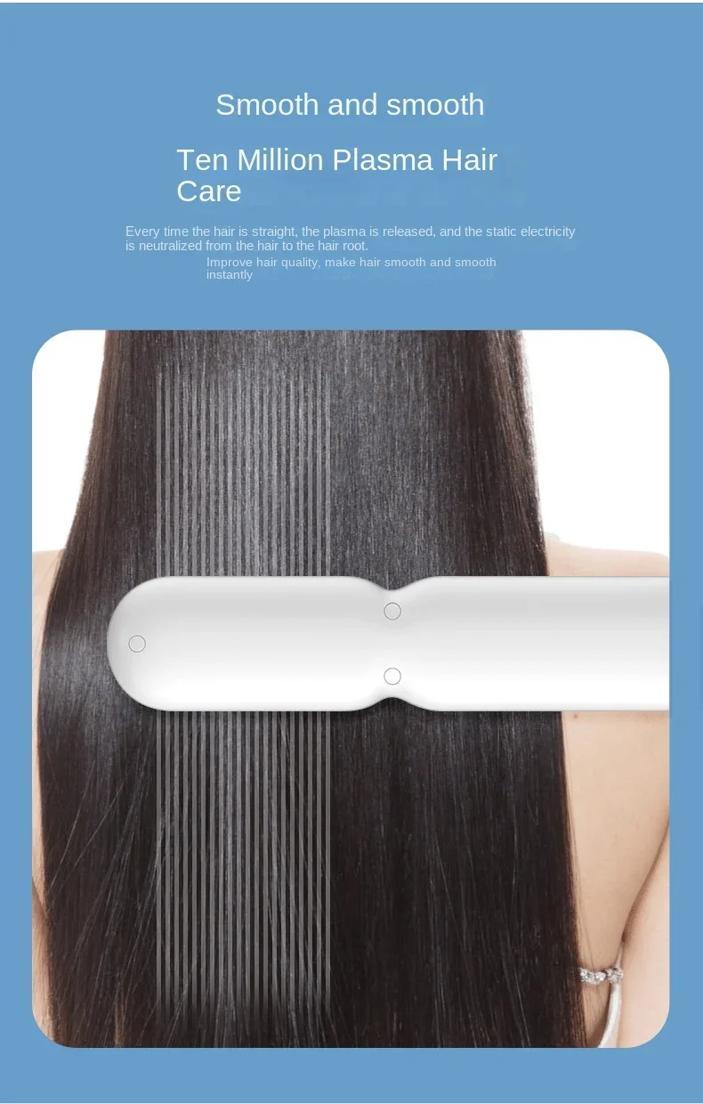 Portable Hair Curling Wand with Plasma Technology for Cordless Hair Straightening and Curling