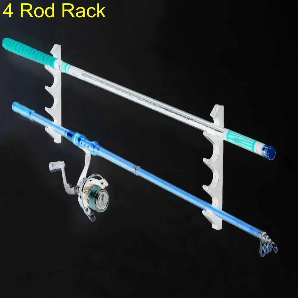 Plastic Horizontal Fishing Rod Holders 4 or 5 Rod Wall Mount Fit Garage Cabin Basement fishing rod holder
