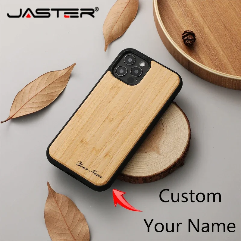 

JASTER Personalized Free Custom Name Wooden Phone Case For iPhone 15 14 13 12 11 Pro Max Back Cover 15 11 Carved Fast Shipping