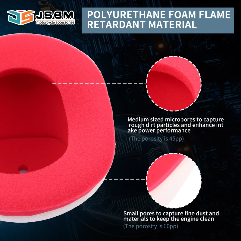 JSBM Air Filter For Yamaha Blaster YFS200 YFM125R YFM250R Raptor 250 Special Edition YFM125 Grizzly 125 Hunter Breeze YFA-1