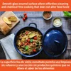 Steel Enamel Stock Pot Double Handles Oven Safe Durable Soup Stews Cooking Heat Efficient