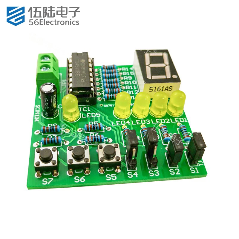 CD4511 Decoding PCB Board DIY Electronic Kit Printed Circuit Board Self Assembly and Soldering Kit electronic kit