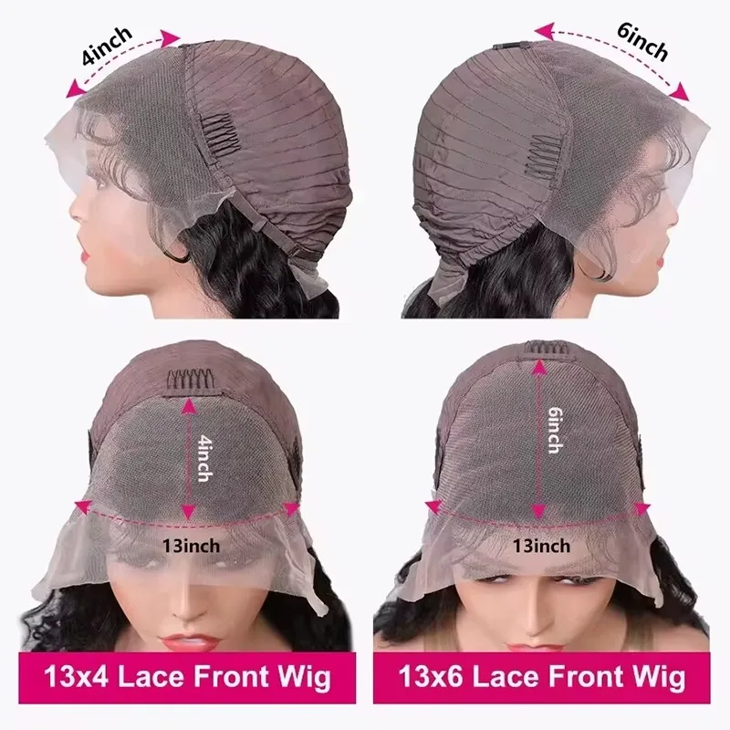 30 40 Inch 13x4 HD Transparent Bone Straight Lace Front Wig 200 Density Brazilian 13x6 Lace Frontal Wigs Human Hair For Women 6