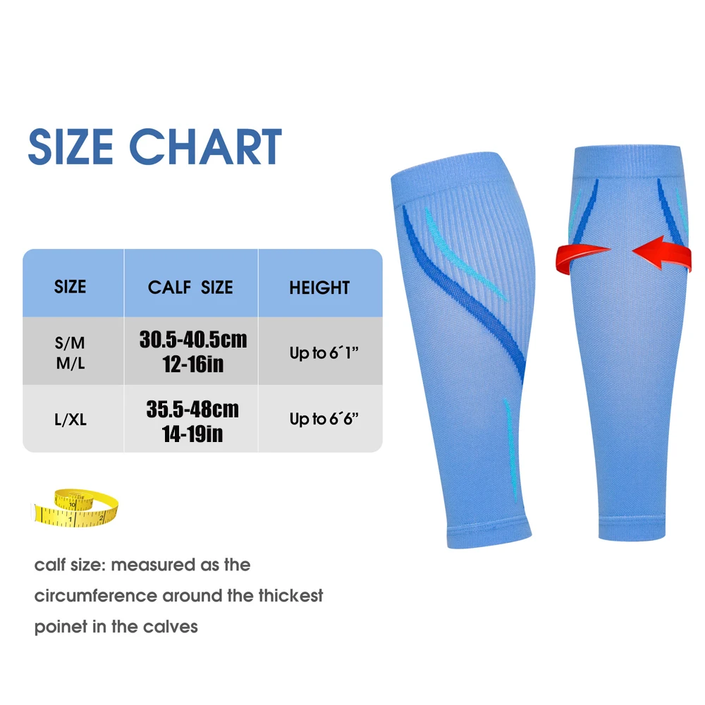 Leg Compression Sleeves Thigh High Socks 1Pair Footless Compression Socks 20-30mmHg for Leg Support