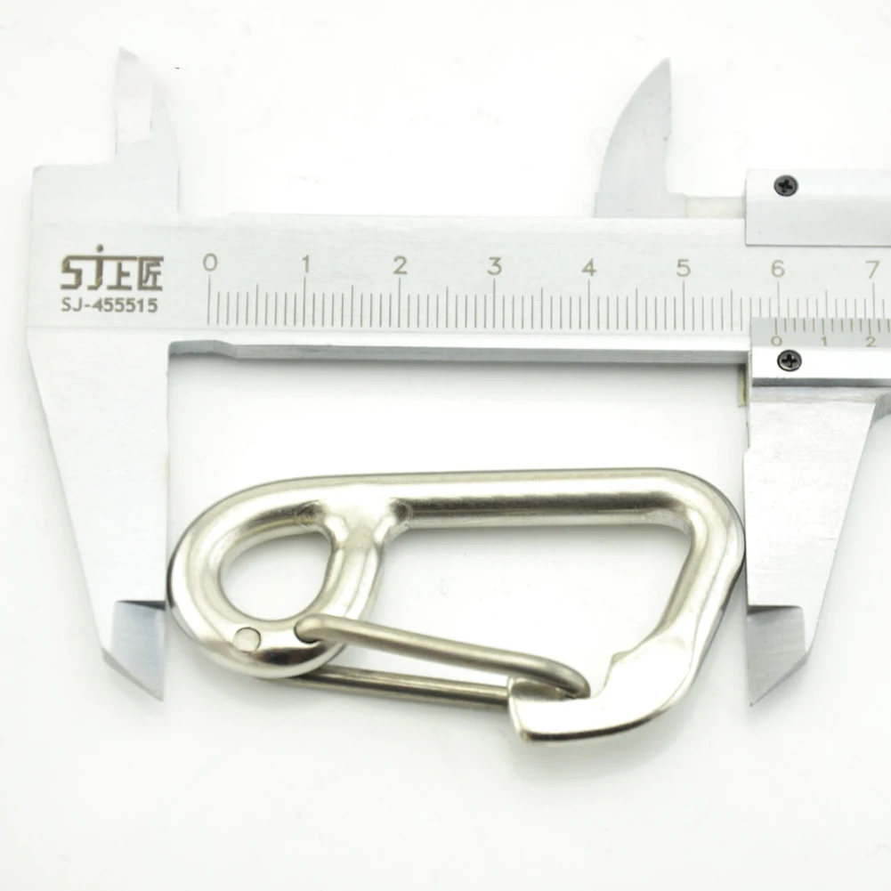 Фото Карабин Dving Hook, прочное оборудование, каяк, лодка, уличные инструменты, безопасность, подводное плавание, простой крючок из нержавеющей стали 316 №5