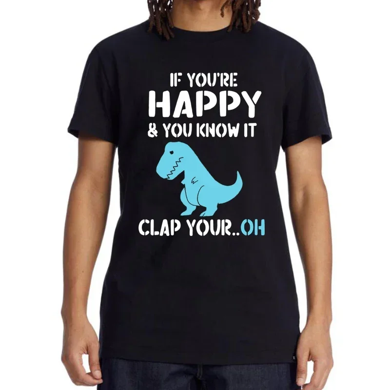 

XIN YI Men's T-shirt Top Quality 100% Cotton Funny Tyrannosaurus Rex Printing Summer O-neck for Men Cool T-shirt Male Tees Tops