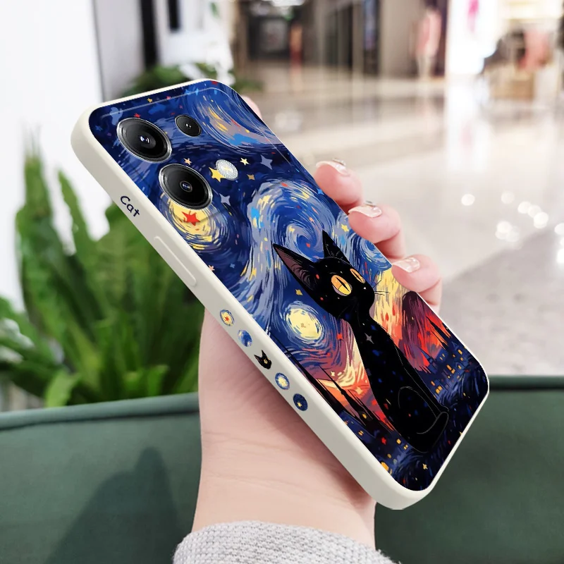 Star Cat Silicone Phone Case - Stylish & Durable Cover