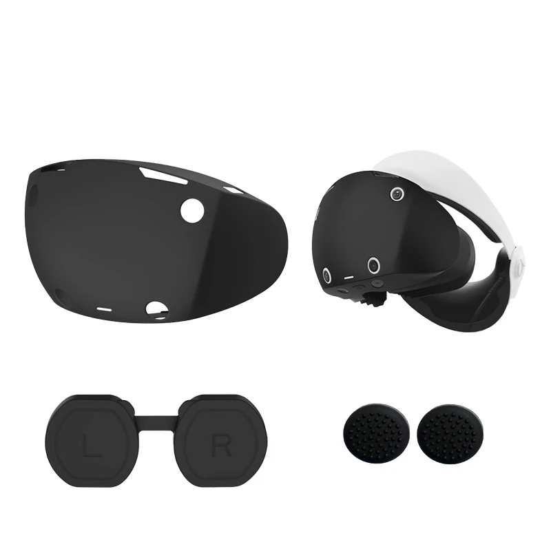 

Silicone Case for PS VR2 Host Silicone Protective Case for PS5 VR2 Dust Cover with Handle Key Caps