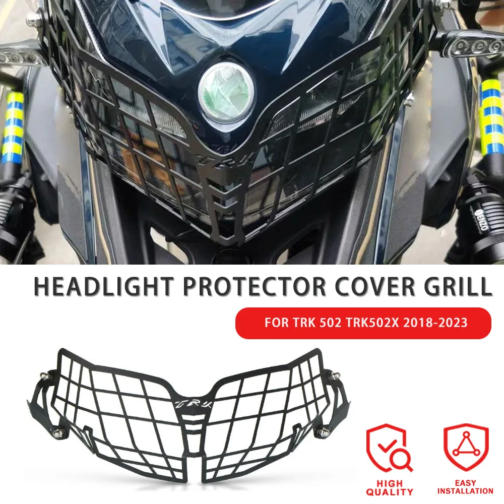 

Motorcycle For Bennlli TRK 502 TRK502X 2018 2019 2020 2021 TRK502 2023 2022 Headlight Head Light Guard Protector Grille Cover