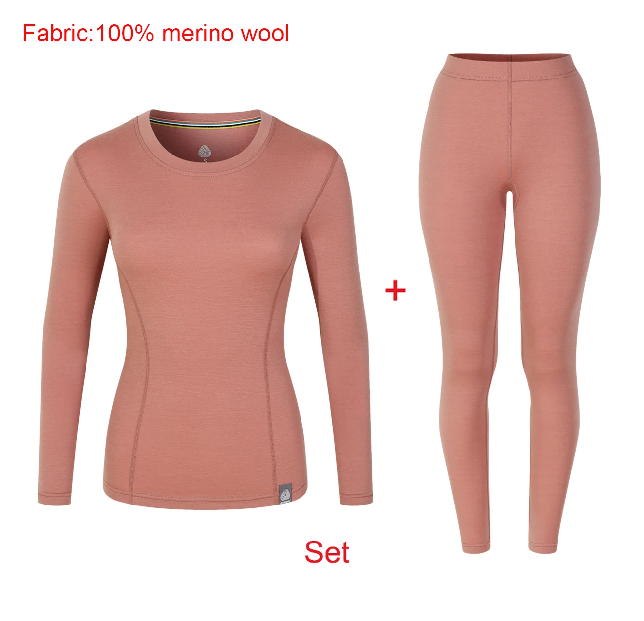 100% Merino Wool Base Layer Womens Set 250G Midweight Merino Wool Thermal  Underwear Women Hot Top and Bottoms Warm Anti-Odor