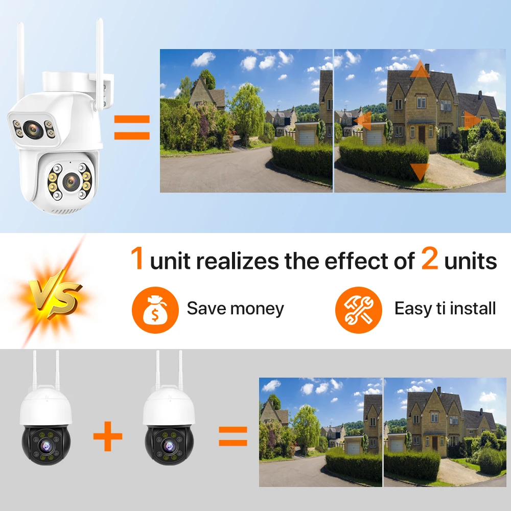 8MP 4K Wifi IP Camera Outdoor H.265 4MP Wireless PTZ Camera WiFi CCTV Security 1080P AI Tracking Video Surveillance iCsee ip camera wifi camera surveillance camera wifi ip camera