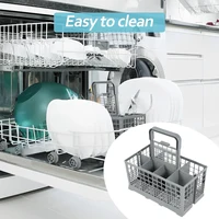 Multifunctional Dishwasher Basket Universal Foldable Cutlery Holder Dishwasher Basket Accessory Knife and Fork Storage Basket 4