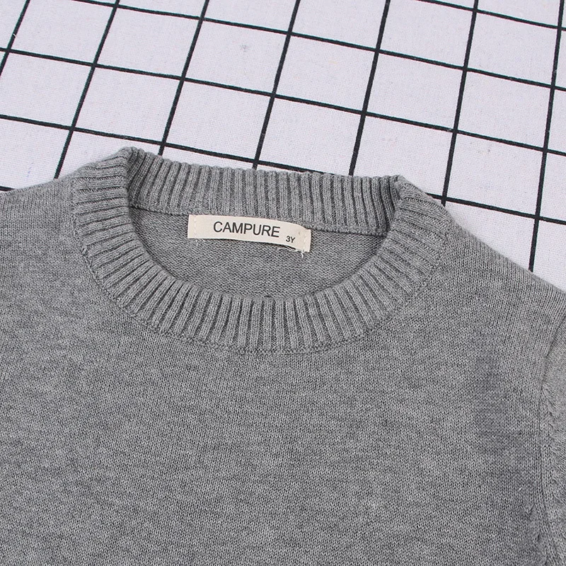Autumn Winter Baby Boys Girls Sweater Solid Color Thicken Children Knitted Pullover Jumper Top Toddler Sweaters