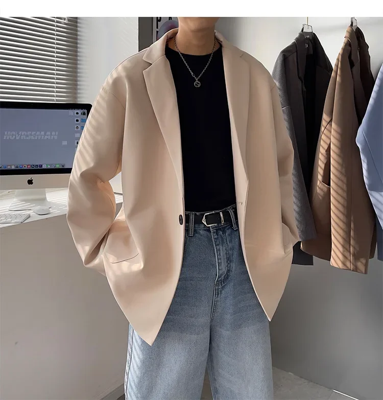 Description Picture 3 of itemTrendy Korean Style Casual Suit Jacket For Men Lightweight Ins Small Western-style Clothes Loose Fit Fashionable Top