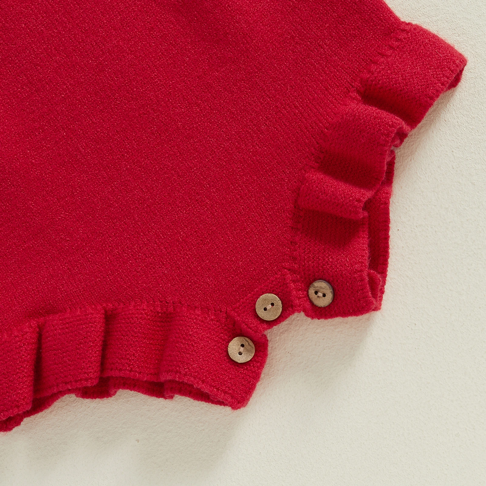 MISOWMNJOY Baby Girl Boy Knit Romper Sweater Newborn Knitwear Sleeveless Cute Letter Print Ruffle Kids Bodysuit Infant Overalls