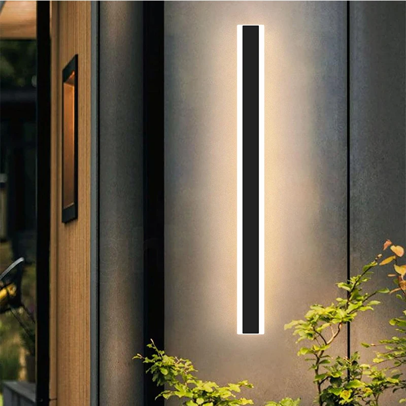 

Modern Waterproof outdoor Long Strip LED wall lamp IP65 Aluminum Wall Light Garden porch Sconce Light 110V 220V Sconce Luminaire