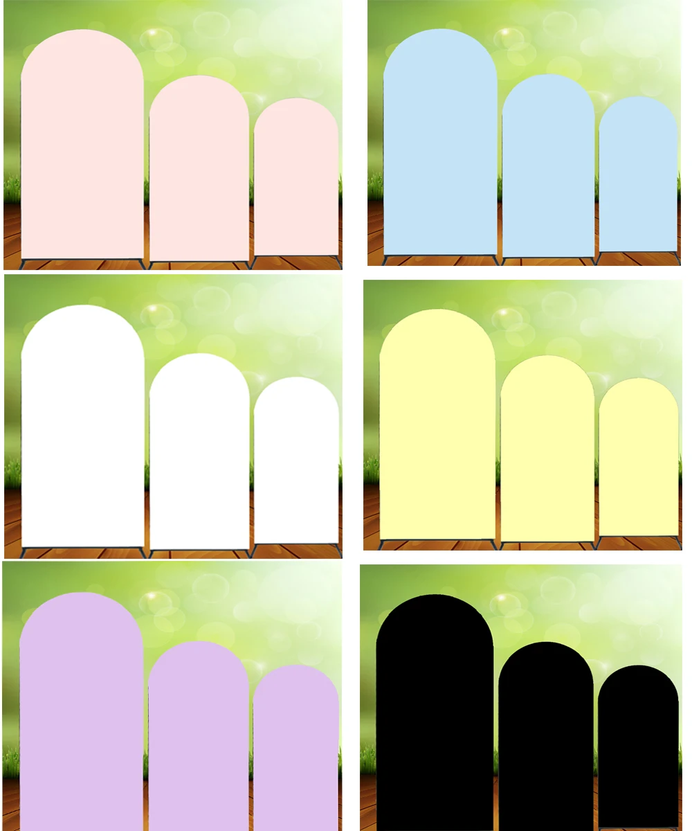 

Custom Printed Arch Backdrops Background Pink Black White Birthday Party Deco Baby Covers Photo Shoot Doubleside Elastic Fabric