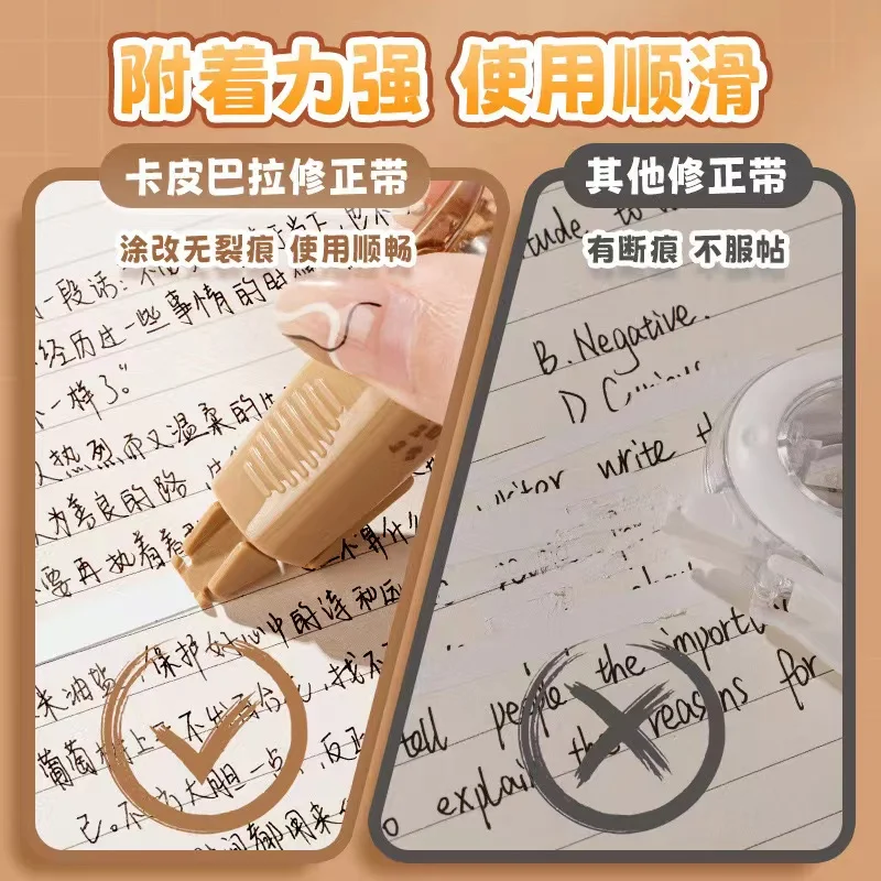 kawaii Aesthetic stationery back to school supplies capybara correction tape corrector school accessories equipment Cute things - 4