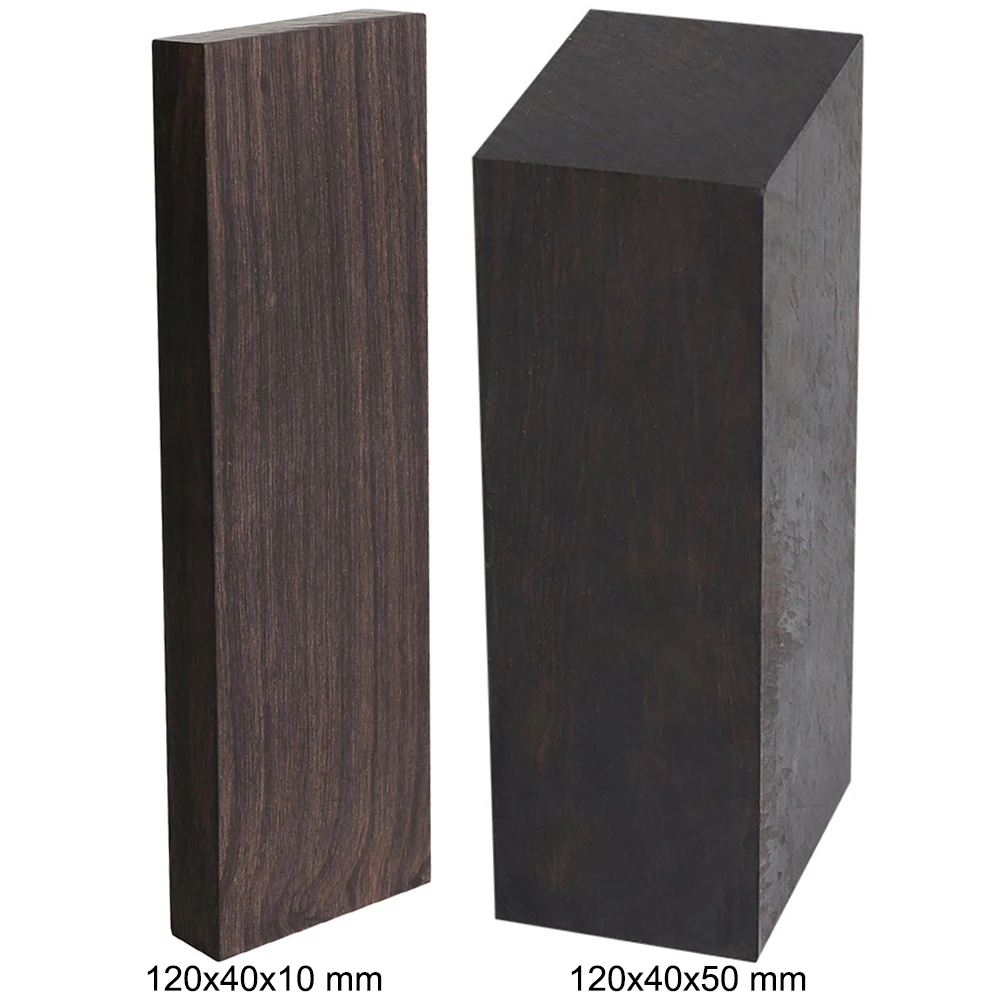 Ebony Wooden Lumber Blank Guitar Accessories 120x40x10/50mm Carving Wood Blocks DIY Material for Music Instrument