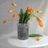 Metal Milk Jug Planter Child Water Pitcher Decorative Rustic Vase Galvanized Sheet Flower Pot 5
