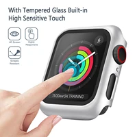 Boîtier en verre trempé HD pour Apple Watch 38mm 40mm 41mm 42mm 44mm 45mm 46mm, housse de protection d'écran pour iWatch 10 8 7 9 6 5 4 3 2 4