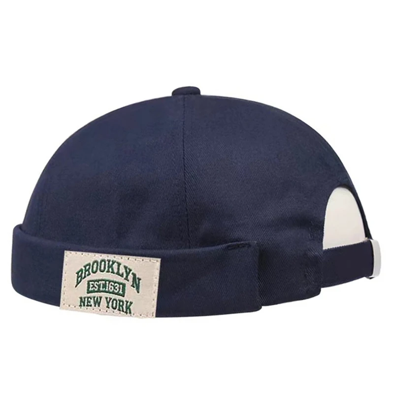 BROOKLYN1631 Cloth Brimless Skullies Cap Beanie Men Street Portable Docker Hats Melon Skin Cap Hip Hop Vintage Caps