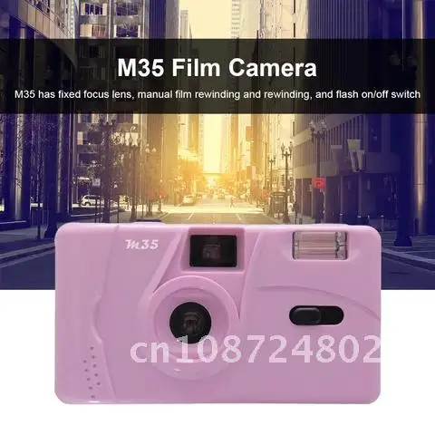 

Reusable Non-Disposable Vintage Retro M35 35mm Film Camera Manual Vintage Film Camera Reusable Flash Function