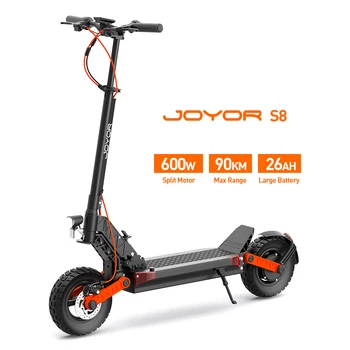 Monopattino Elettrico Fuoristrada JOYOR S8 10 Pollici, 25KM/H, Motore 600W, Batteria 48V 26Ah, Freni a Disco, Pieghevole per Adulti