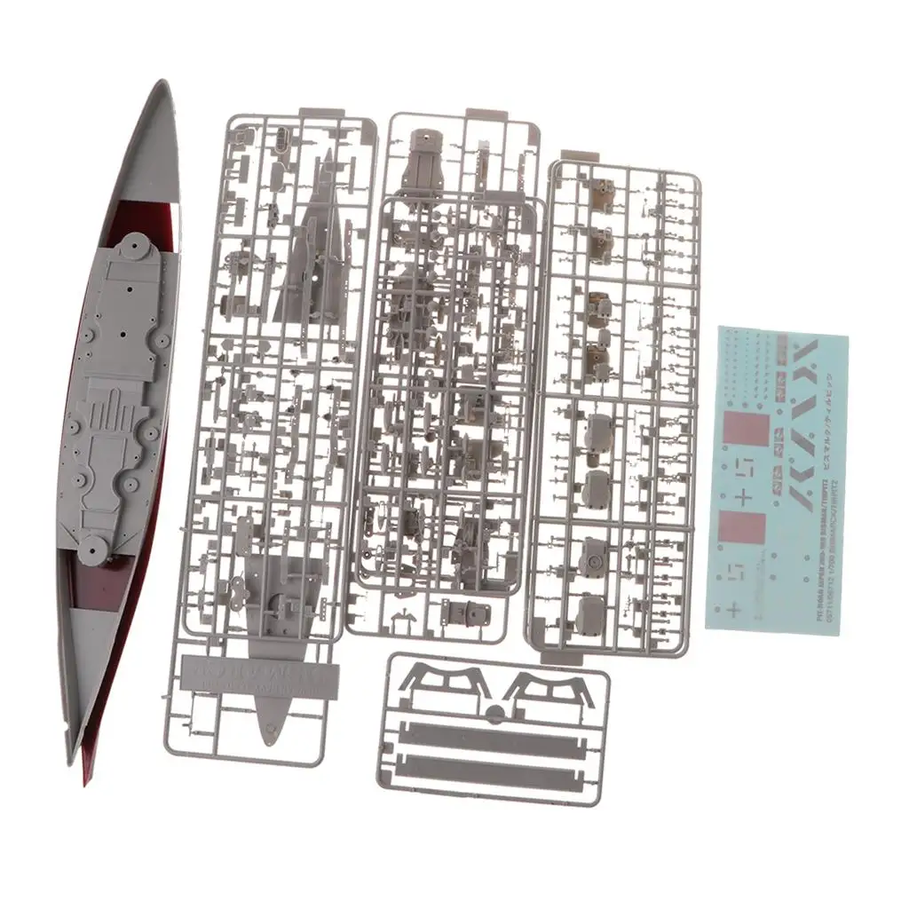 1/700 Scale German Bismarck Battleship WWII Army Battleship Model Puzzle Toy